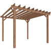 3 x 3 m Wooden Pergola, Garden Pergola Gazebo Grape Trellis, Maple Wood-effect
