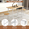 Dining Set Kitchen Table and Chairs for 2 w/ Square Table-White 3-Piece