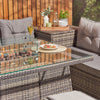 Rattan Garden Furniture With Fire Pit Table 8 Seater Outdoor Furniture Set