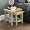 Nest of 2 Tables Side End Square Modern Table Set Living Room Display