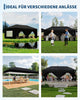 3x6m Heavy Duty Gazebo Marquee Canopy Outdoor Garden Party Wedding Tent Black