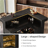 Black L-Shaped Home Unit, 4-Tier Corner Table For Home USE!