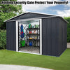 Single Folding Security Gate 85"x85" Door 360° Rolling Barricade Gate w/ Padlock
