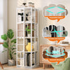 4-Tier Rotating Bookshelf, Bookshelf Tower, Freestanding Book Storage Rack
