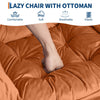 Comfy Lazy Chair with Footstool Relax Lounge Chair Accent Armchair Sofa Chair