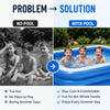 Inflatable Swimming Pool Foldable Portable Family Garden Paddling Pool PVC