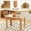 COSTWAY 120 CM Dining Table for 4-6 People Wooden Rectangular Table