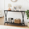 Slim Console Table with 2 Shelves,Narrow Entryway Table for Living Room, Hallway