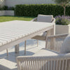 6 Seater Beige Aluminium Extendable Garden Dining Set with Rope Chairs FTR256
