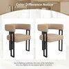 Ergonomic Dining Chairs Set of 2/4/6 with Curved Backrest, Lamb Fleece Fabric