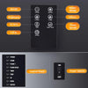 Electric Fireplace Wall Mounted Heater Flames Logs Remote Timer Adjustable Heat