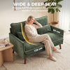 2 Seater Sofa, Modern Loveseat with Spring Cushions, Wide Seat, Green