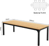200cm Rectangular Dining Table for 6-8 Person Long Narrow Kitchen Dinner Table