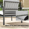 5 Piece Garden Furniture Set, Metal Garden Sofa Set with Cushions, Light Grey