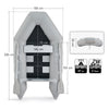 Inflatable Boat Raft for 2 Adults Kayak Fishing Hunting Playing on Rivers Lakes