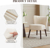 Modern Velvet Armless Accent Chair w/Adjustable Feet & Solid Wood Legs