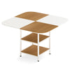 COSTWAY 120cm Modern Dining Table Square Kitchen Table