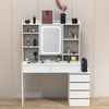 Dressing Table With 6 Drawers LED Mirror Set Makeup Desk Vanity Table Nbuzmzkixd