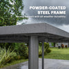 Garden Dining Table for 6 Person, 165 x 80 cm Rectangular Outdoor Dining Table