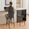 Set of 2/4/6 Bar Stools Velvet Breakfast Bar Chairs Kitchen Office Restaurant