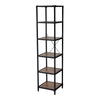 Wood Bookcase Bookshelf Plant Stand 6 Tier Shelves Shelving Storage Steel Frame
