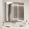 800mm Triple Door LED Bathroom Mirror Cabinet with Light Demister Wall Mounted