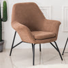 Velvet Armchair Quilted Back Leather Single Sofa Padded Seat Accent Chair Lounge