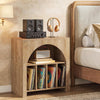 Modern Record Player Stand with Storage, 2-Tier Vinyl CD Media Storage Cabinet