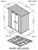 Metal Garden Shed 6 X 4, 8 X 4, 8 X 6, 10 X 8 Garden Storage WITH FREE BASE New
