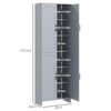 Freestanding Kitchen Cupboard, 4-Door Storage Cabinet Organizer with Adjustable