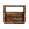 Fiesta Wooden Bar Table Unit In Rustic Oak With LED Lights