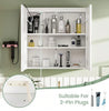Wall Mounted LED Bathroom Mirror Cabinet with Shaver Socket Storage Cupboard