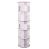 159cm Rotating Bookshelf 5-Tier Rack Display Floor Standing Bookcase Toy Storage