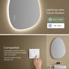Bathroom Mirror with LED Lights Touch Dimmable Demister Irregular Wall Mounted