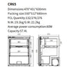 DC 240V 12V 24V CAMPERVAN FRIDGE FREEZER 65L COMPRESSOR MOTORHOME BOAT