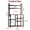 6 Tier Bakers Rack Kitchen Microwave Stand Coffee Bar Station with Power Outlet