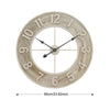 Extra Large 60cm Skeleton Rustic Roman Wall Clock Silent Non-Ticking Living Room