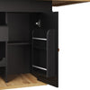 Dining Table 110-140cm Extendable Kitchen Table w/ Hidden Storage for 4-6 People