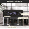 8L Double Basket Air Fryer with 8 Presets Display Recipe Timer Refurbished