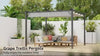 3x3(m) Pergola Gazebo Awning Canopy Garden Sun Shade Shelter Aluminium