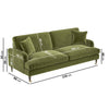 Olive Green Velvet 4 Seater Sofa - Payton SOF198