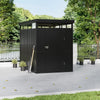 8.5ft x 5.4ft Pent Metal Garden Storage Shed Motorcycle Sheds with Lockable Door