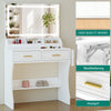 Dressing Table With Large Mirror & Size Folding Board Makeup Desk Vanity Ifnymi