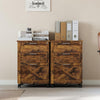 Mobile Filing Cabinet, File Cabinet with 3 Drawers Lockable Documents Storage