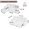 3 Seater Sofa Bed Corner Couch Sectional Settee Sleep Reversible Storage Chaise