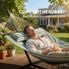 Outdoor Hammock with Stand Detachable Pillow for Garden, Patio, Green