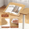 Mobile Over Bed Desk Height Adjustable Standing Laptop Cart-Natural