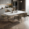 Set of 2 Leather Dining Chairs Modern Kitchen Dressing Room Bedroom Padded Seat