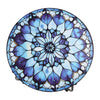 Mosaic Outdoor Side Table Round End Table Iron Accent Table Flower Plant Stand