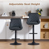 Bar Stools Set of 2, Adjustable Bar Chairs 360 Degree Swivel Black